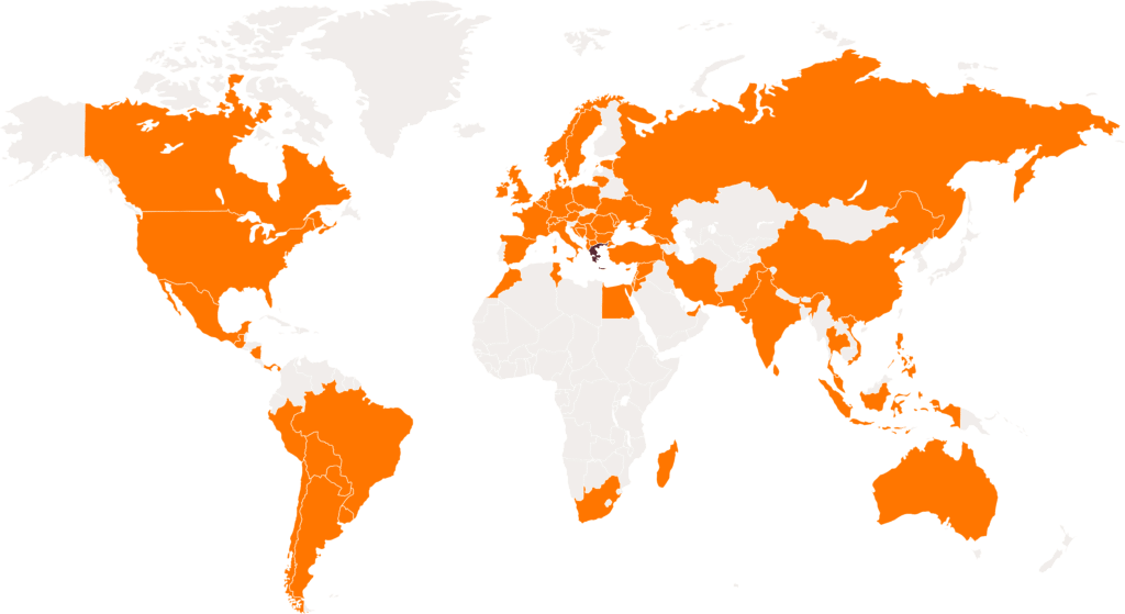 Dryfo Import Export World Map